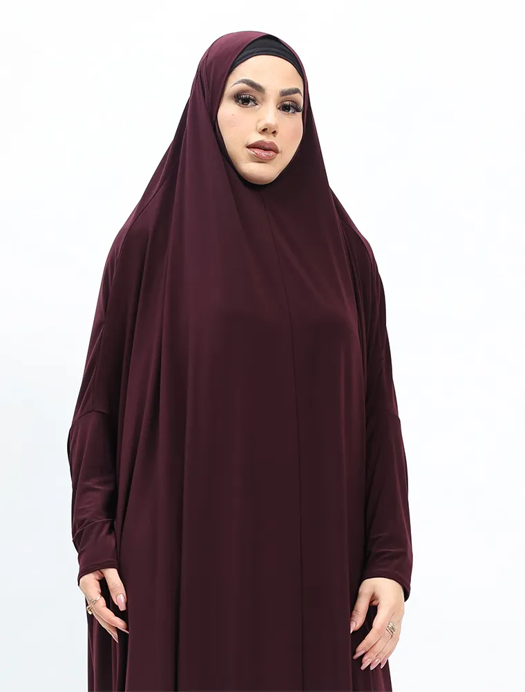 Bordeux Jersey Jilbab